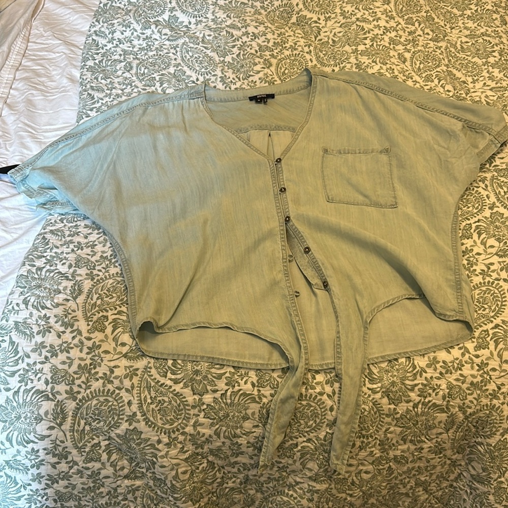 Paige denim top! Barely worn! Like new!